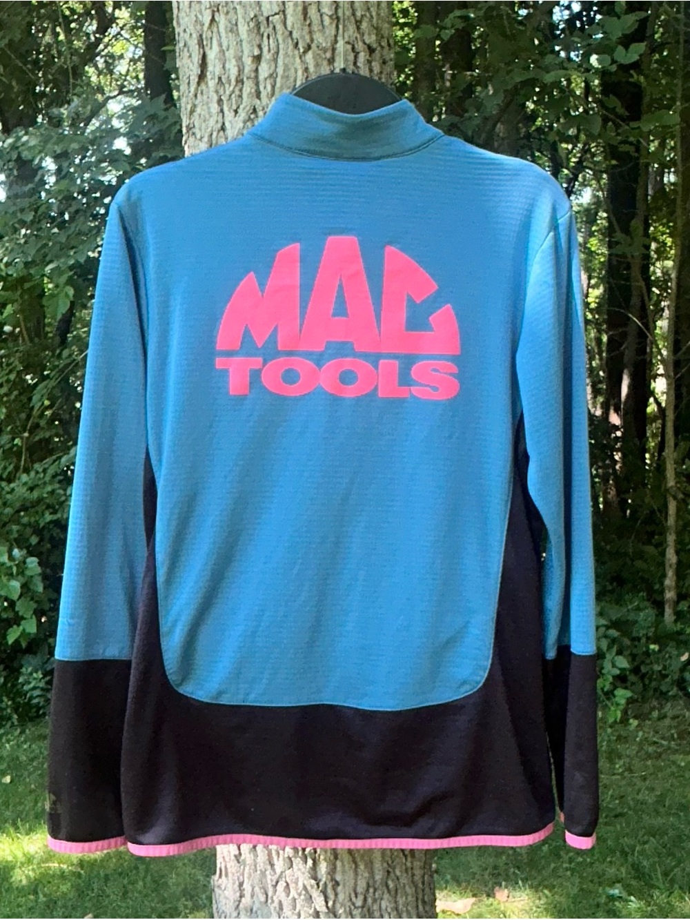 Mac Tools Blue & Pink Full Zip Fleece Grid Jacket